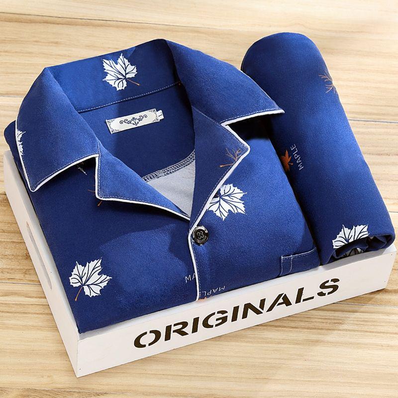 100% высококачественная мужская пижама - с длинным рукавом, повседневная коллекция весна/осень 2023 для молодежи и людей среднего возраста