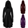 Womens Cosplay Costumes Hooded Robe Lace Up Vintage Pullover Long Hoodie Dress Cloak Halloween Party
