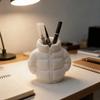 1pc Cute Down Jacket-Shaped Pen Holder, Creative 3D Printed Novelty Coaster Set for Classroom Students, Desktop Stationery