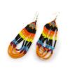 [N5021] - Black Orange 'Navajos' Designer Earrings