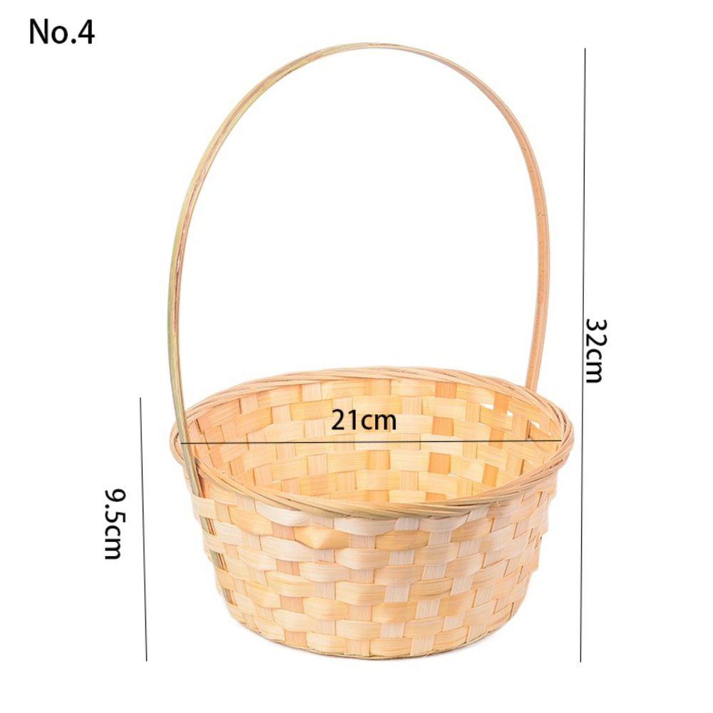 Large Capacity Fruit Storage Bin Handmade Bamboo Flower Basket High Quality Storage Basket