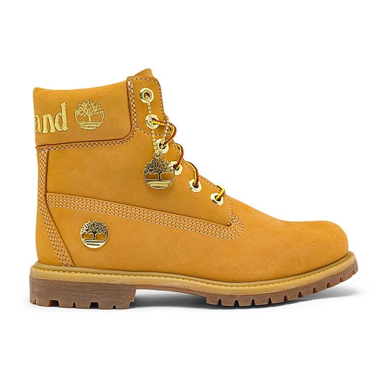 (WMNS) Timberland 6 Inch Premium Waterproof Boots 'Wheat Nubuck with Gold Logo' Women's A5TY7231