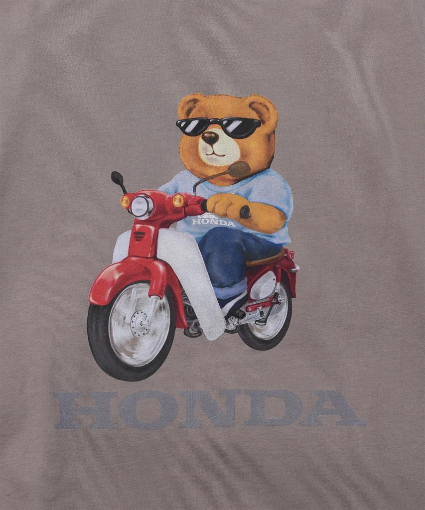 PHYPS MOTORCYCLE Honda Bear T-Shirt Brown