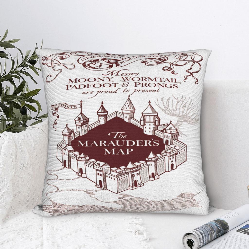 Наволочка для подушки «Карта мародеров» Удобная наволочка Модная наволочка для офиса, автомобиля, домашнего декора