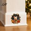 Warm Home Christmas Wall Ornaments Mouse Hole Sticker Decal Self Adhesive Art for Kids Cute Mice Sticker Living Room Bedroom Nursery Decor Removable