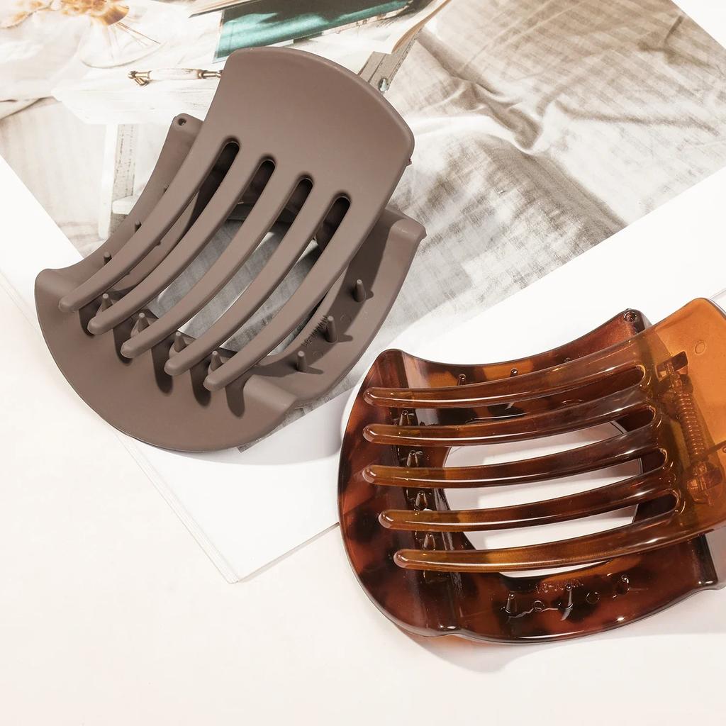 Новые большие и маленькие размеры заколки для волос из поликарбоната для женщин, нескользящие аксессуары для волос, винтажные заколки в форме утиного когтя, заколки для девочек