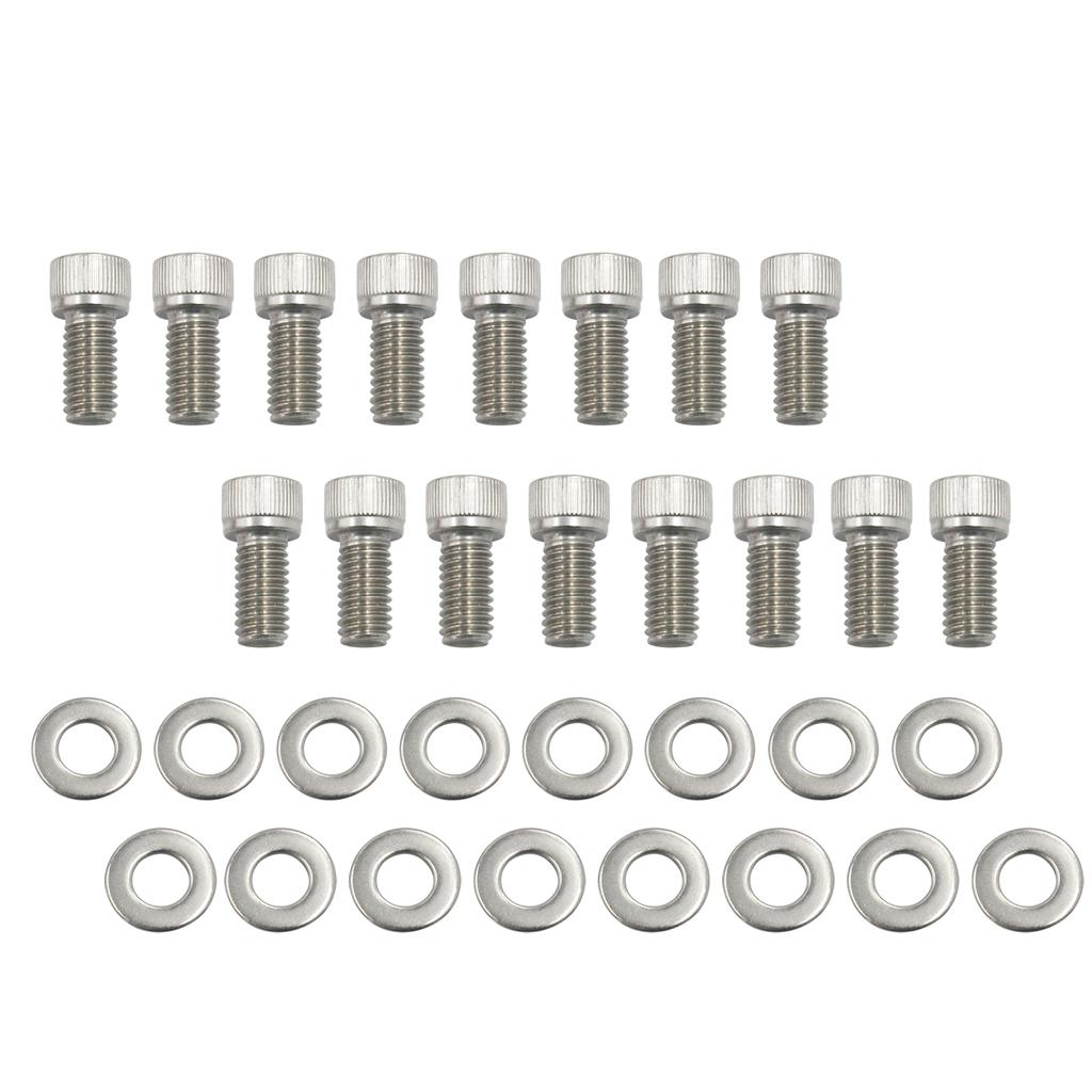 SBF HEADER BOLTS STAINLESS STEEL KIT SMALL BLOCK Replacement for FORD 260 289 302 351W 351C 5.0L