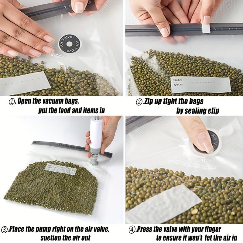 Многоразовые вакуумные пакеты для хранения продуктов, идеально подходящие для сохранения фруктов и готовых блюд, идеально подходят для кухни и хранения продуктов в холодильнике.