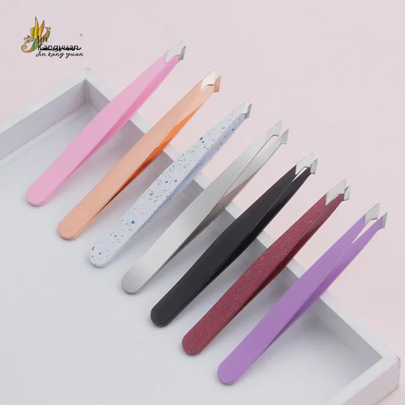 Пинцет для бровей из нержавеющей стали толщиной 1,2 мм со скошенной кромкой для точного удаления волос