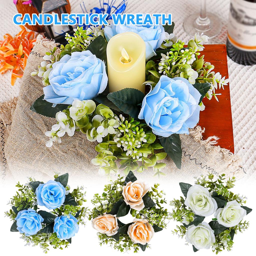 Simulated Flower Candlestick Garland Living Room Table Decoration Ornaments