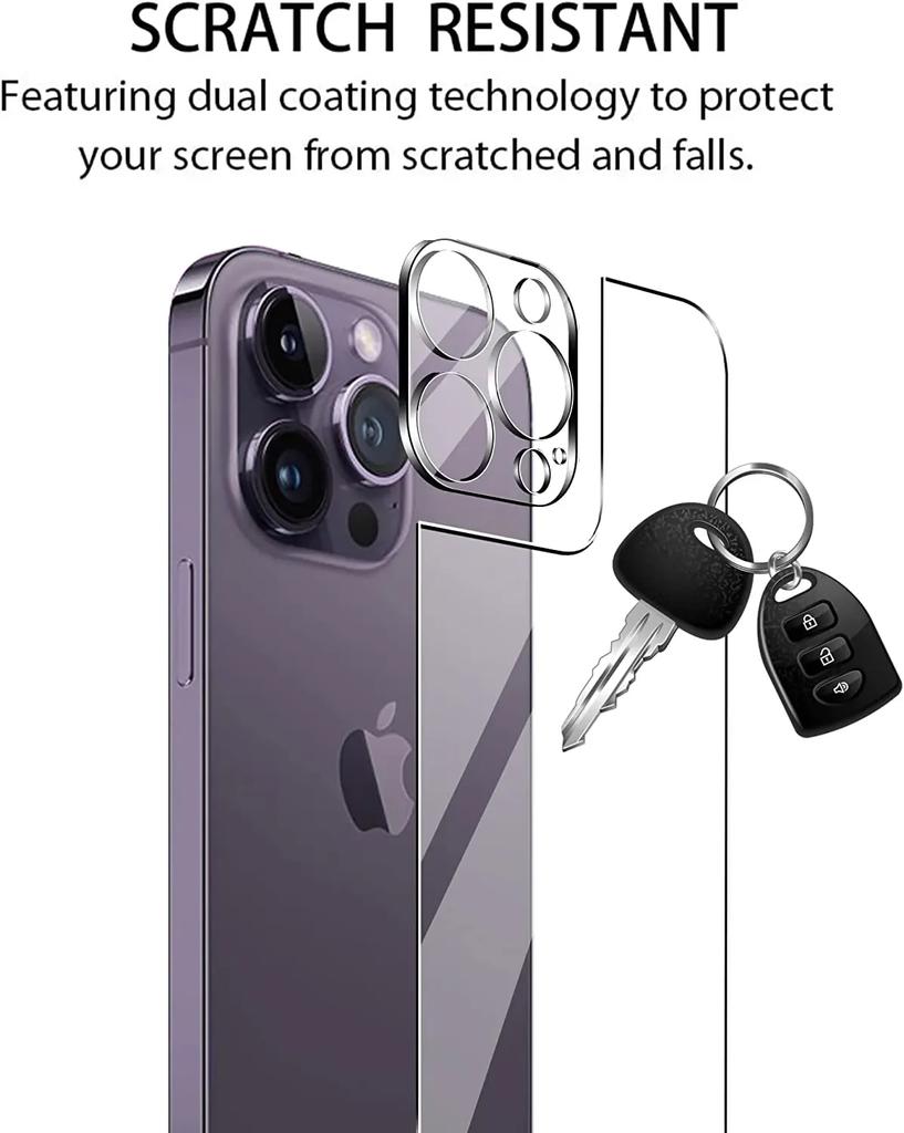 4 в 1 закаленное стекло для iPhone 15 14 13 11 16 Pro Max 12 Mini Plus 15Pro 14Pro i16 защитная пленка для заднего экрана с пленкой для объектива камеры