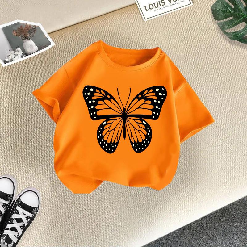 Children's Casual Short-sleeved T-shirt - Summer Girls' Loose Bowknot T-shirt