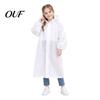 Outdoor Rain Shell for Daily Use Thick EVA Raincoat Adults Kids, Long Full Body Poncho with Adjustable Rainy Weather Hood, Reusable Heavy Duty