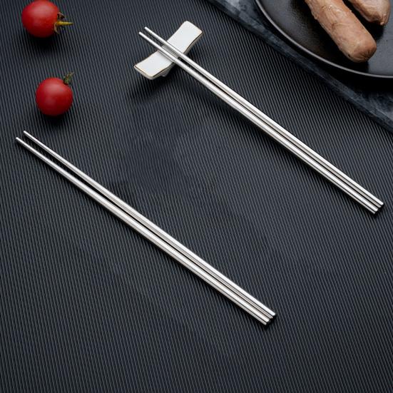 5 пар палочек для еды из нержавеющей стали, высокая твердость, многоразовые, противоскользящие, легкие, металлические палочки для еды, бытовые, термостойкие палочки для еды