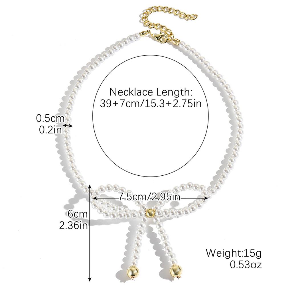 Ожерелье-бант Женское Весеннее Хрустальное Бисером Жемчужное с Кисточкой Ожерелье-бант Ожерелье Маленькое Свежее