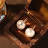 Korean fashion ear hook French retro Hepburn pearl light luxury earrings temperament niche high-end design ear hook women