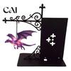 Evil Dragon Hanging Lamp Magical Flying Bookshelf Lamp, Warm Night Light, Fantasy Statue for Desk Reading Nook Decor, Unique Gift Lovers Book Readers