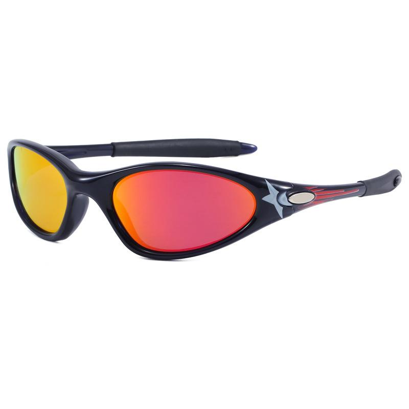 European and American sunglasses for men and women TR Retro Oval Frame Outdoor Cycling and Driving Sunglasses minute