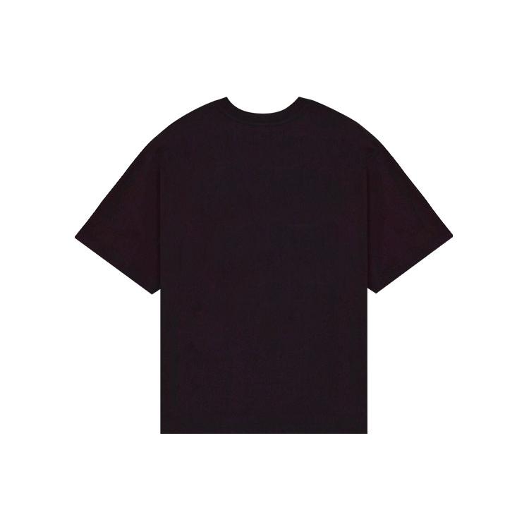 WE11DONE T-Shirts Unisex Black Crew Neck Moderate Straight Fit WD-TT1-22-666-U-BK