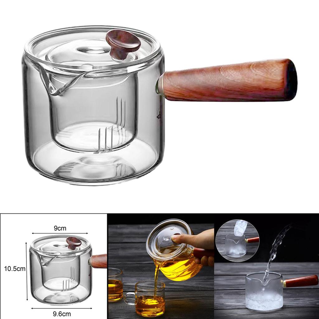 15 стеклянных чайников с деревянной ручкой, чайник, чайник для кухни, дома, пикника, офиса, гостиницы