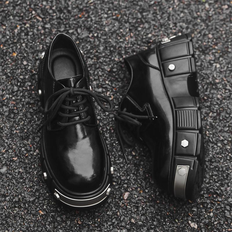 Туфли дерби на платформе мужские Niche Iron Head High-End повседневные кожаные туфли британские туфли с большим вырезом 2989-J