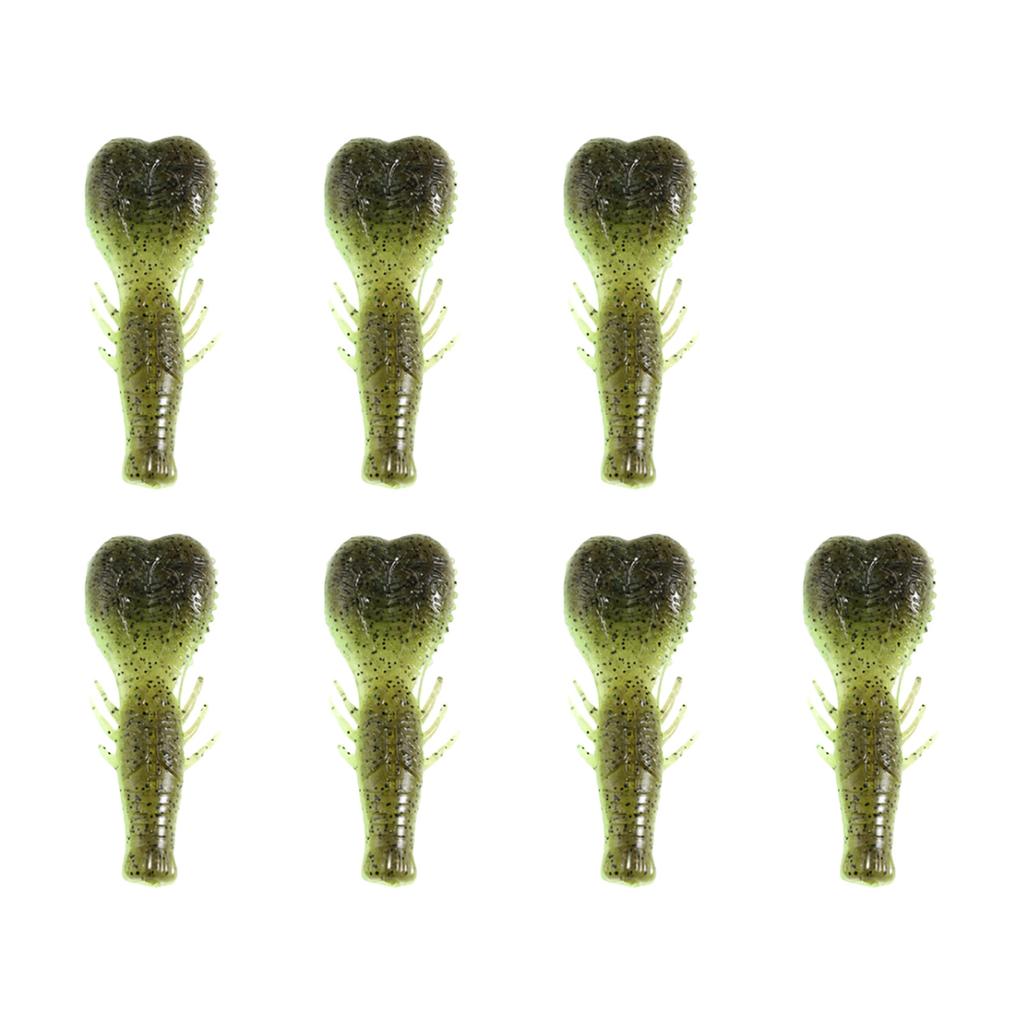 7pcs Artificial Swimbait 6.2cm Fishing Baits Lure 6.7g Soft Bait Fishing Tackle Accessories Crawfish Lure for Bass Trout