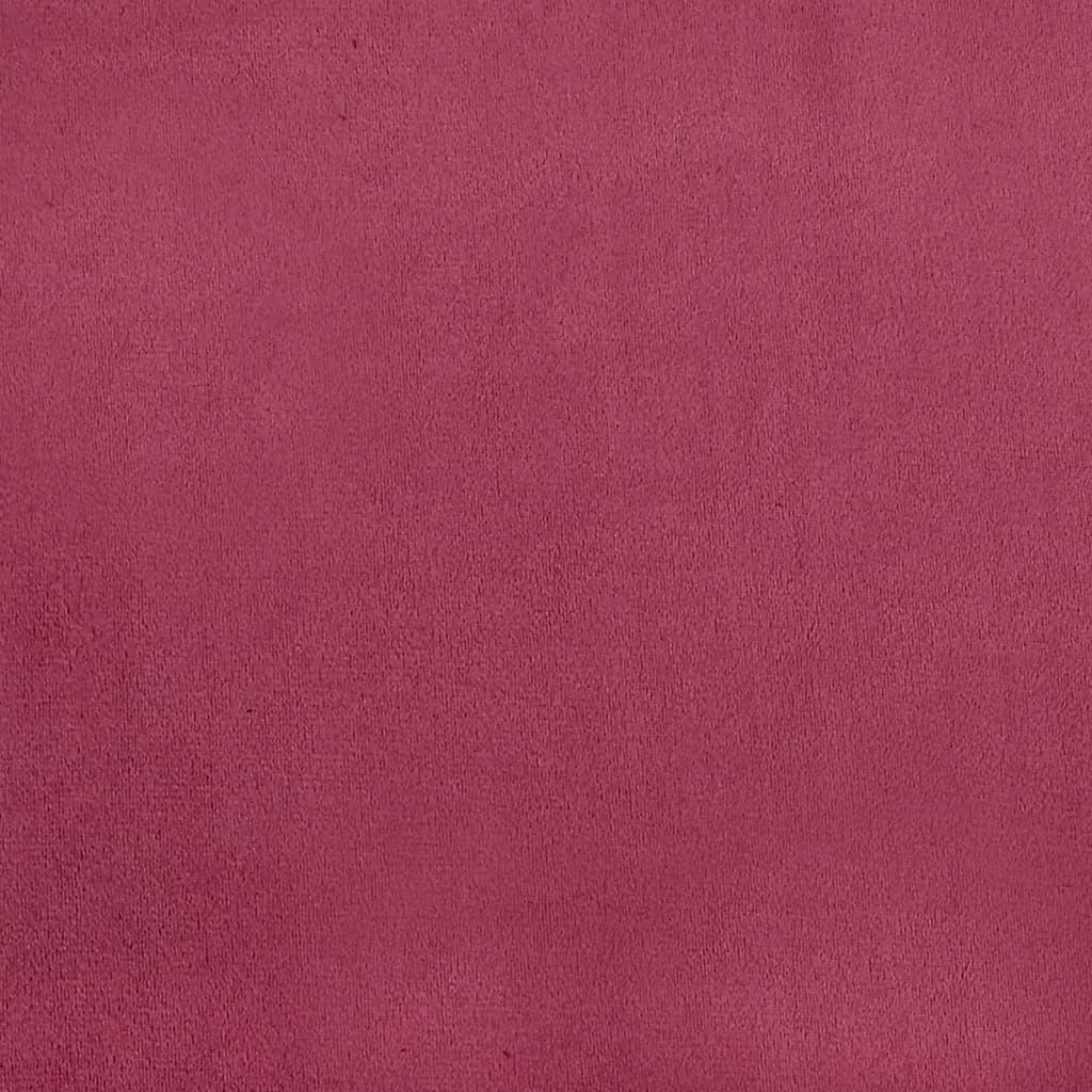 Vidaxl 2-Osobowa Sofa Z Poduszkami, Winna Czerwień, 140 Cm, Aksamit