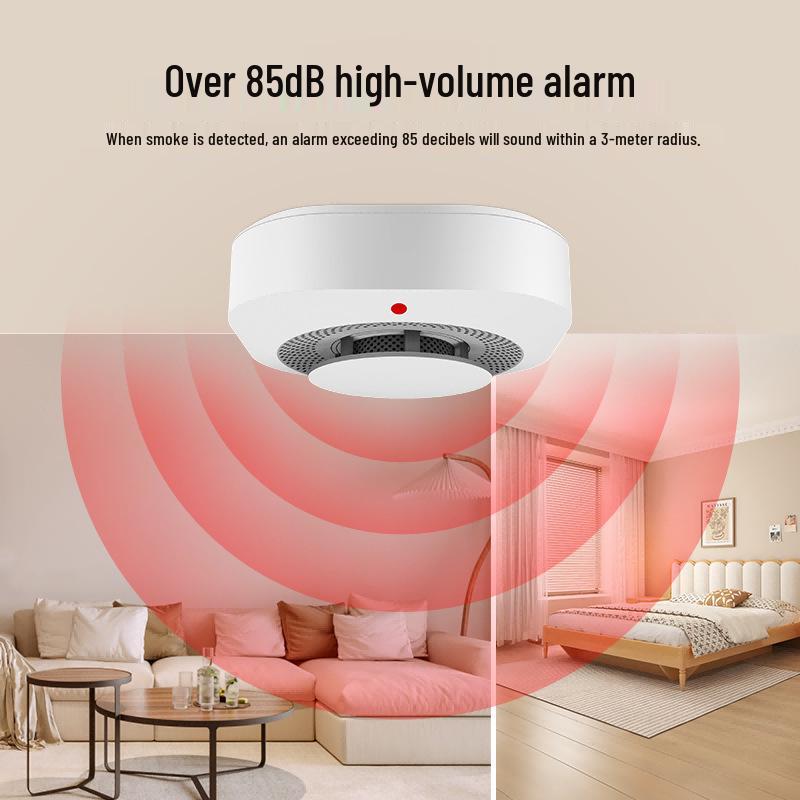 Tuya Smart WiFi Smoke Detector EN14604 Certified - Mobile Remote Smoke Alarm
