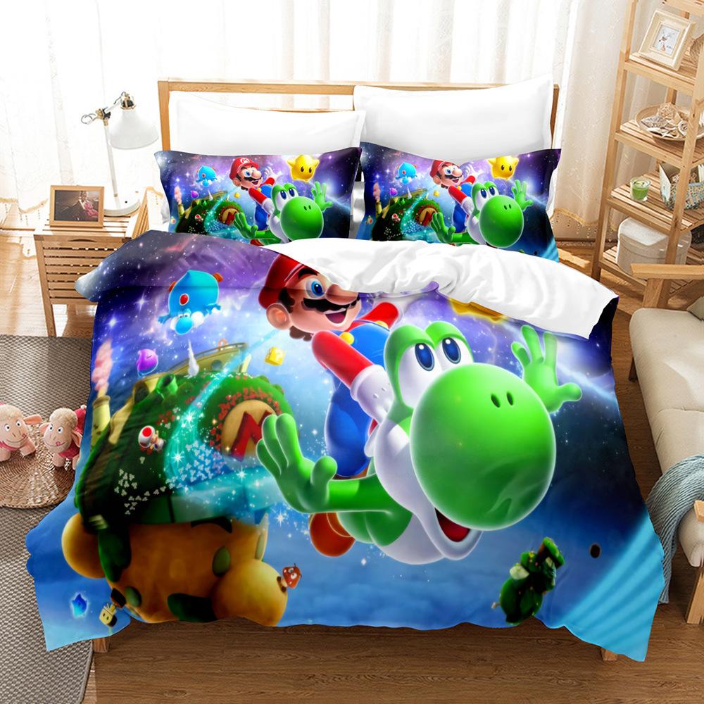 Children'S Animation 3D Digital Printing Three-Piece Set Animation Three-Piece Set Home Textile Bed Sheet Kit