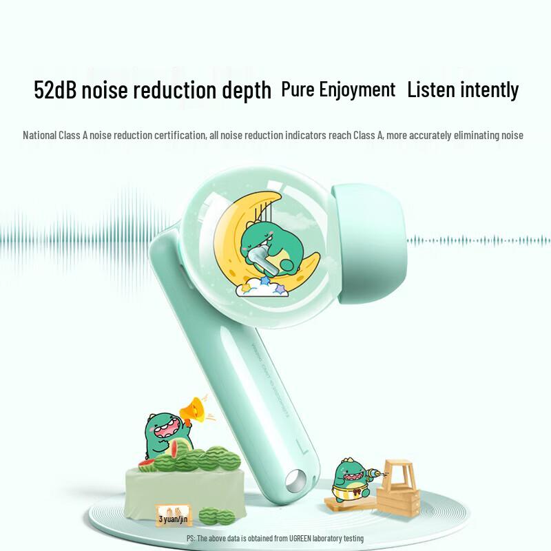 Ugreen Наушники HiTune T6s Little Dragon Green Edition с ANC