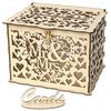 Wood Hollow Sign-in Box 25*20*18.3 CM Wedding Card Box Wedding Money Box Holder  Graduation