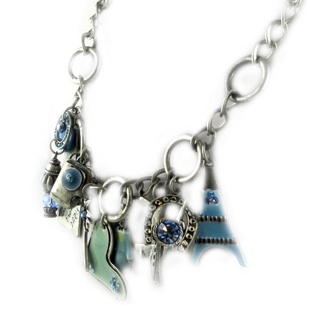 Les Trésors De Lily [E0694] — Синее дизайнерское колье Tour du Monde