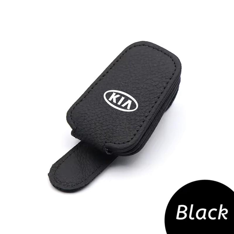AHD1 Car Leathers Glasses Clip Sun Visor Sunglasses Card Box For Kia Morning Picanto Rio Stonic Sportage Ceed Optima Forte 5 3 4 K7 K