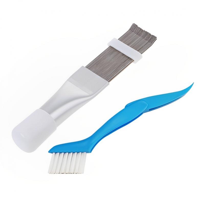 Air Conditioning Fin Comb Stainless Steel Warped Plate Air Conditioning Cleaner and Brush Condenser Radiator Maintenance Cleaning Tool Set