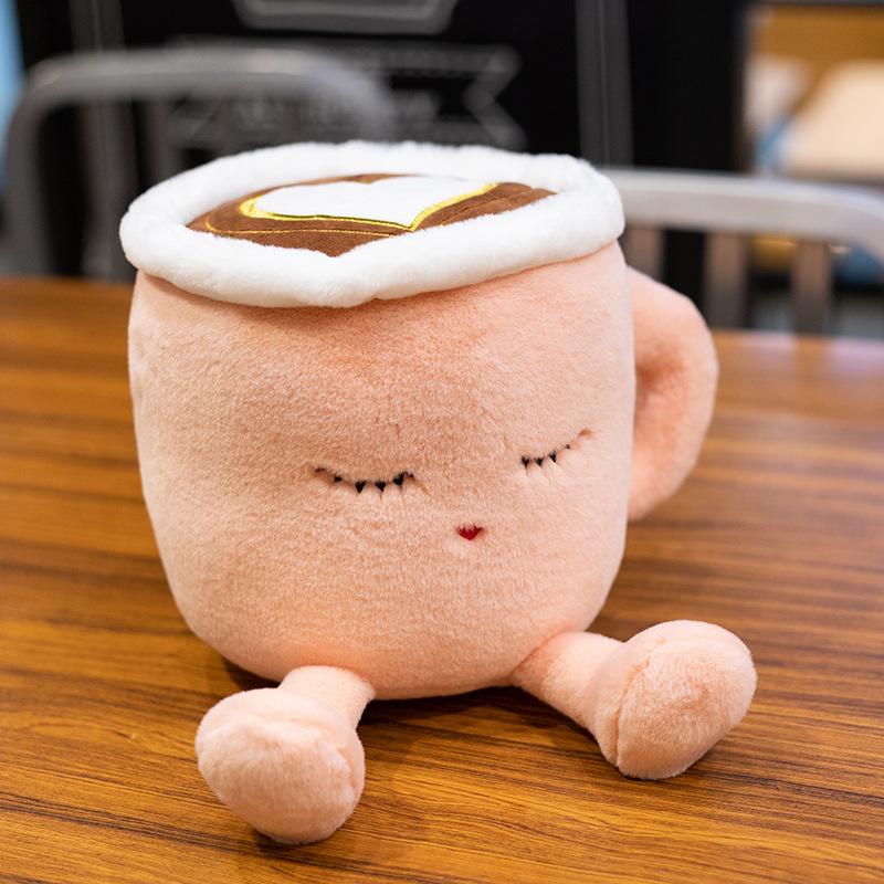 Плюшевая игрушка в виде креативной чашки кофе Латте - Забавный офисный подарок на день рождения девушки