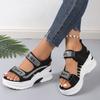 Women Platform Sandals New Summer Versatile Slope Heel Elevated Women Shoes Luxury Outdoor Casual Beach Sandals Zapatos De Mujer