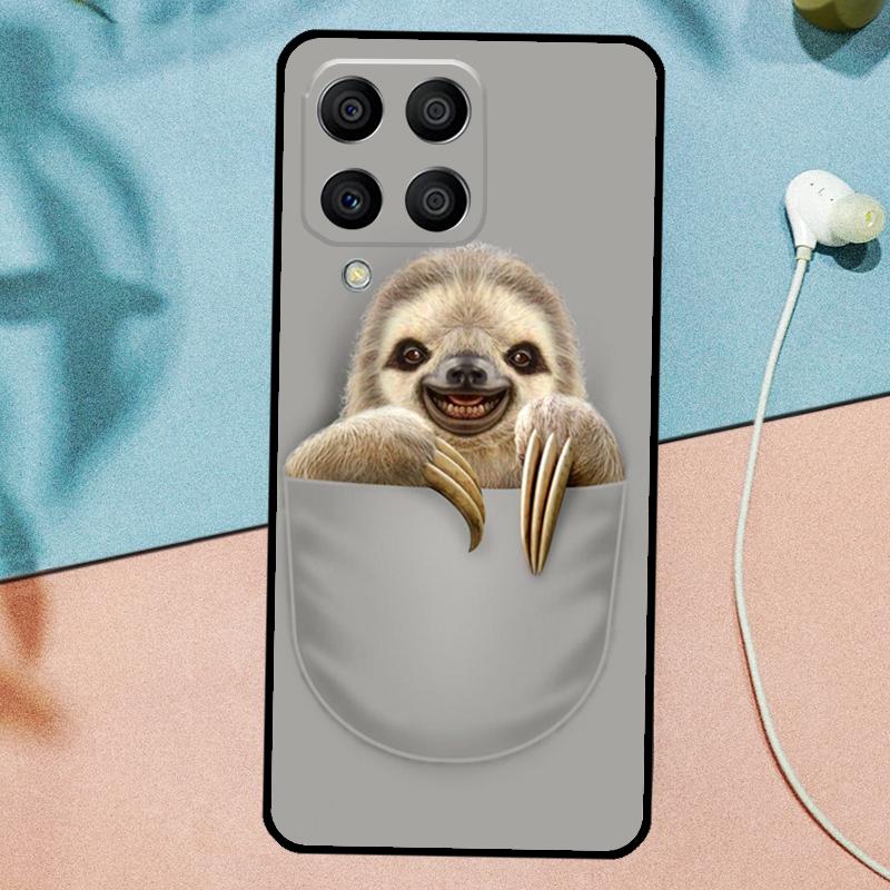 Кавайное Милое Лицо Ленивца Для Samsung Galaxy M53 M33 M11 M21 M31 M12 M13 M14 M15 M35 M34 M54 M32 M52 M06 M16 M55 Чехол
