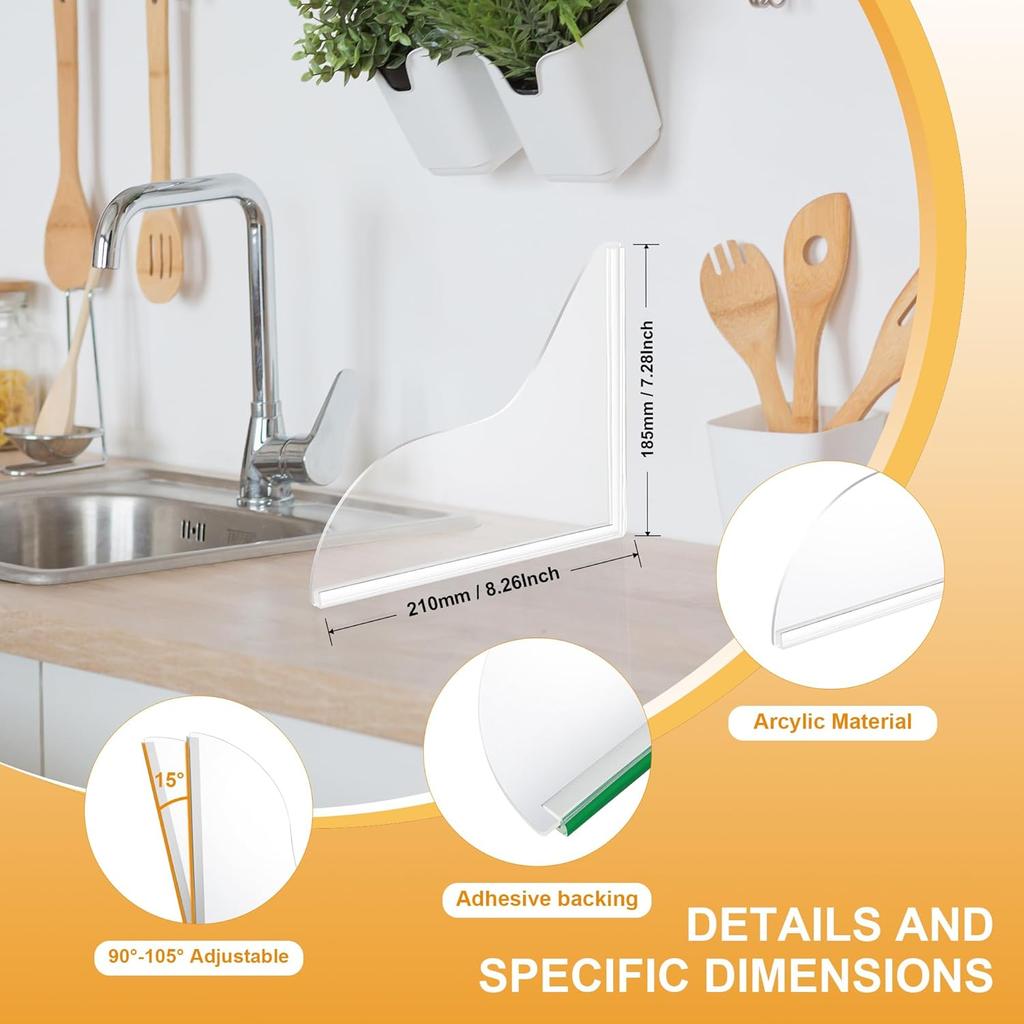 UIOCSSC Защита от брызг для душа, 2 шт. Силиконовые Защиты от брызг воды для ванны и душа, Самоклеящиеся Водонепроницаемые Защиты для душа, чтобы сохранить