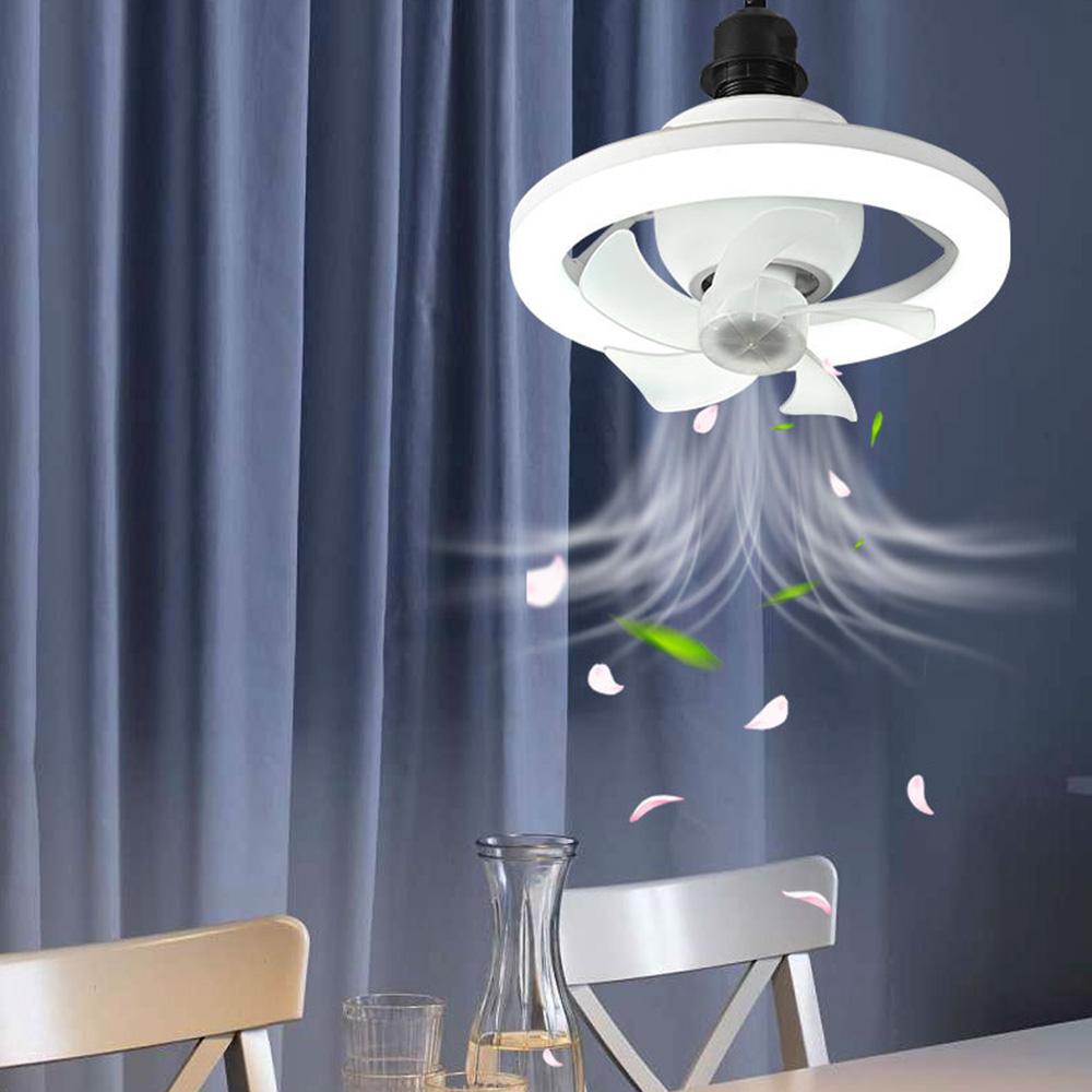 E27 Потолочный вентилятор с люстрой с дистанционным управлением, регулируемая лампа для вентилятора E27 Потолочный вентилятор для домашнего освещения