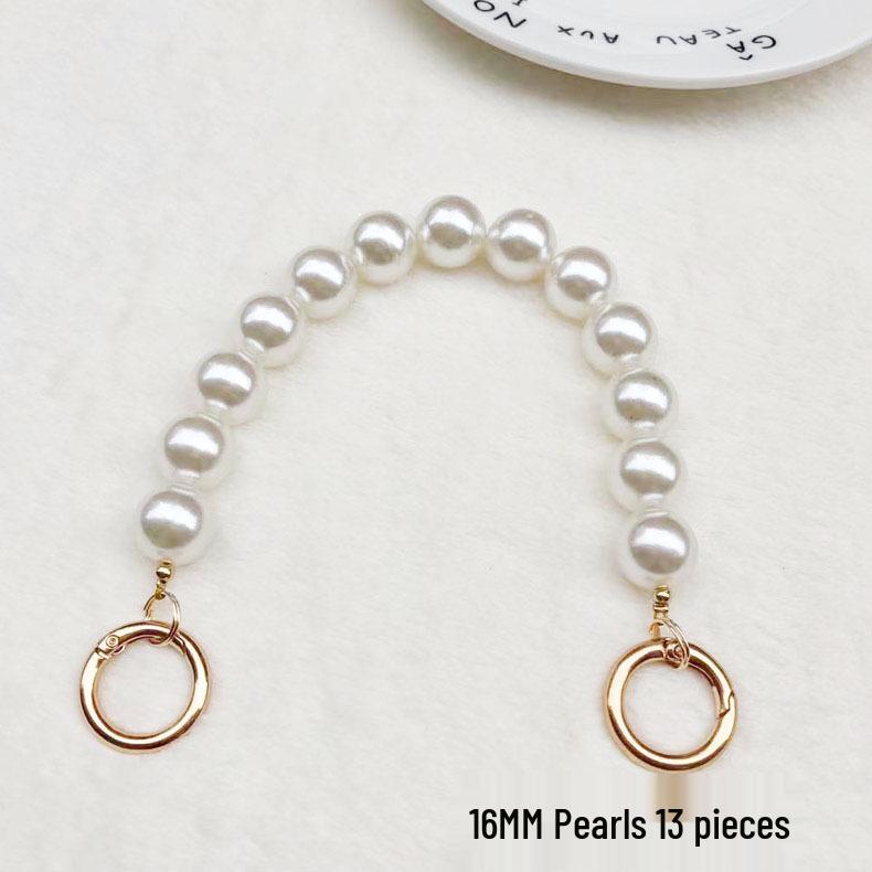 Высококачественный жемчужный чехол для телефона DIY с элегантным браслетом и металлическим крючком
