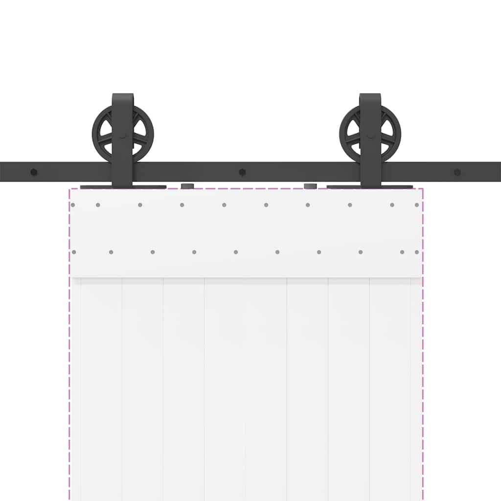Vidaxl System Do Montażu Drzwi Przesuwnych, 200 Cm, Stal, Czarny