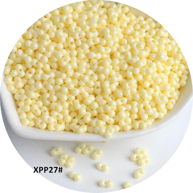 Стеклянные бусины-арахис сплошного цвета 2x4 мм для изготовления украшений и аксессуаров для волос своими руками