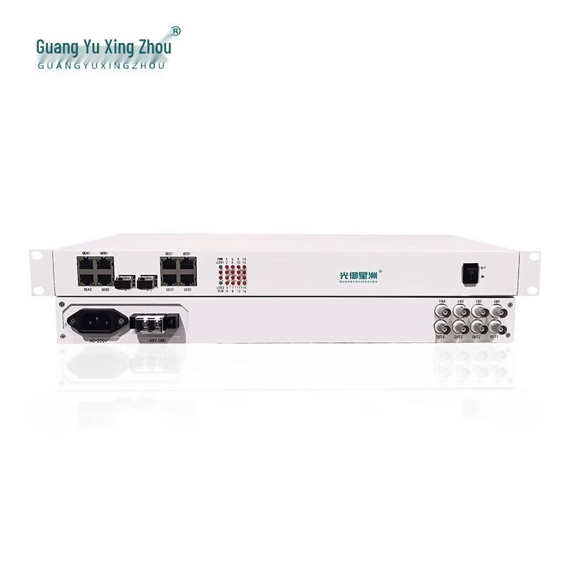 GY-4E14GE Optical Fiber to 4E1 & 4 Gigabit Ethernet Converter