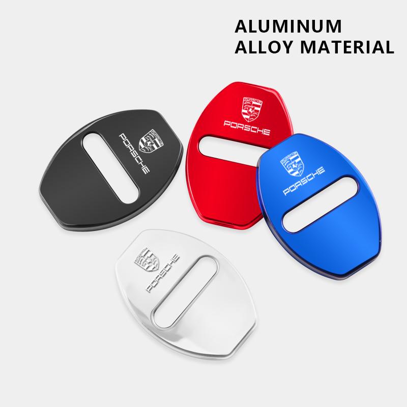 4 шт. Автомобильные эмблемы Накладки на замки дверей Защитные наклейки Аксессуары Для Porsche 911 718 Cayenne Cayman Panamera Macan Taycan Boxster