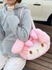 Плюшевая сумка-тоут My Melody с застежкой-молнией для повседневного использования и модный аксессуар