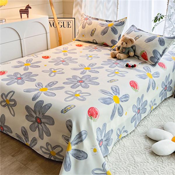 Модная хлопковая простыня с принтом, покрывало, благоприятное для кожи, моющееся одеяло, покрывало, наматрасник  (Нет наволочки)