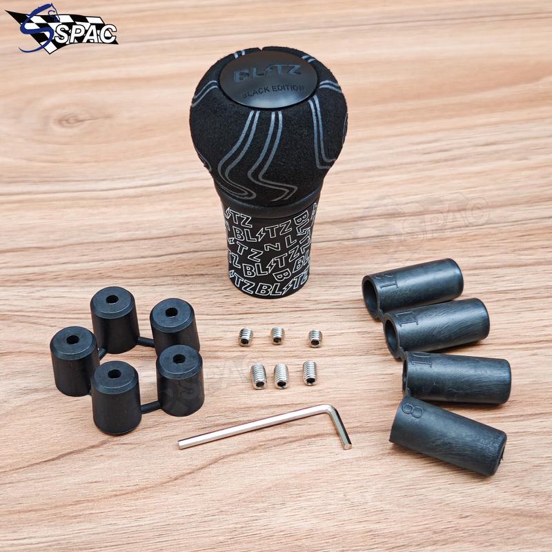 JDM Blitz Ultra Graffiti Suede Leather Gear Shift Knob Racing Sports Car Manual Transmission Stick Shifter Lever for Universal