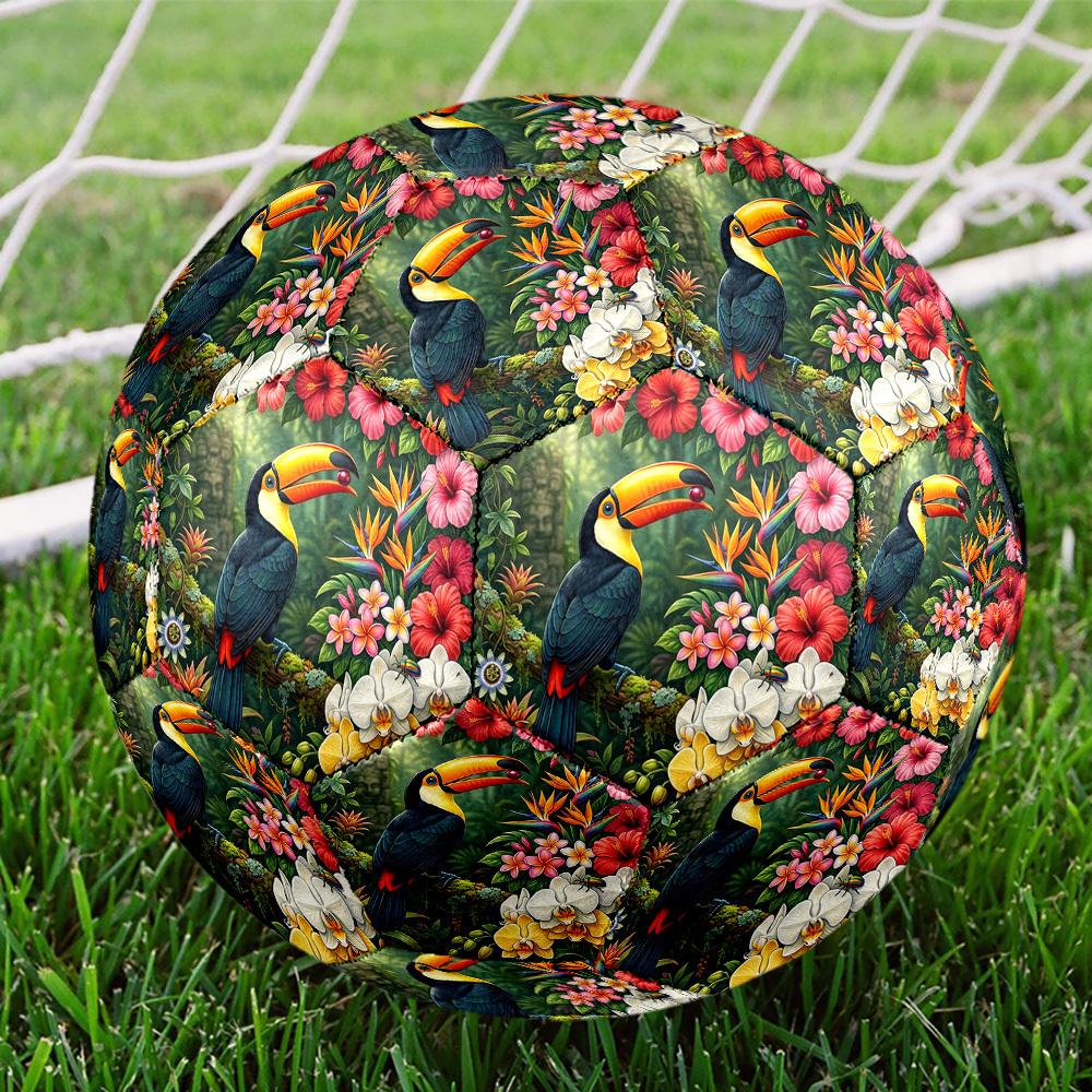 1pc Tropical Bird Paradise Durable Size 5 Soccer Ball Professional Match Training Football Indoor &Outdoor Sports Ball p6014