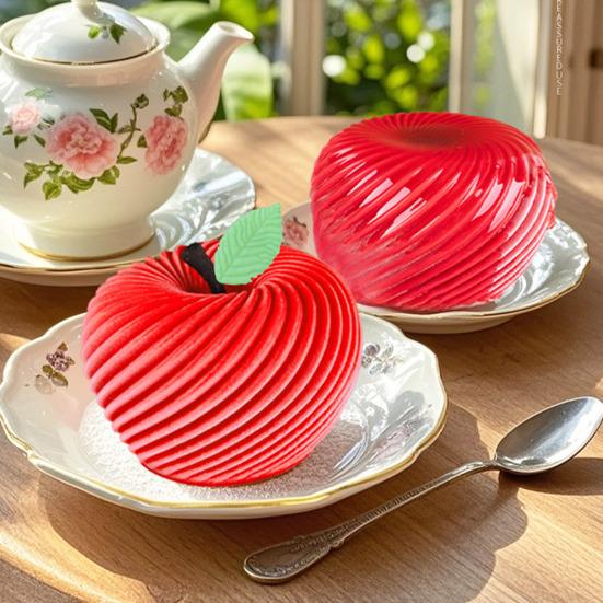 Силиконовая форма для муссового торта «Яблоки» DIY Форма фрукта Шоколад Помадка Форма для выпечки Антипригарная форма для желе для украшения выпечки