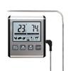 Digital Oven Thermometer Meat Kitchen Alarm Timer Function Temperature Meter for Grill Cooking Food BBQ Meat Probe LCD Display